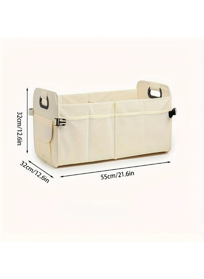 Large Capacity Black Oxford Fabric Trunk Organizer Foldable Car Storage Bag - Image 3